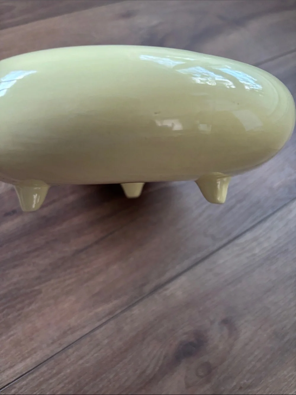 Vintage Coors 1930 Butter Goldenrod Yellow Ceramic Round Footed Bowl MCM Granny